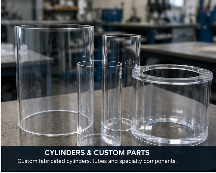 Custom acrylic cylinder fabrication