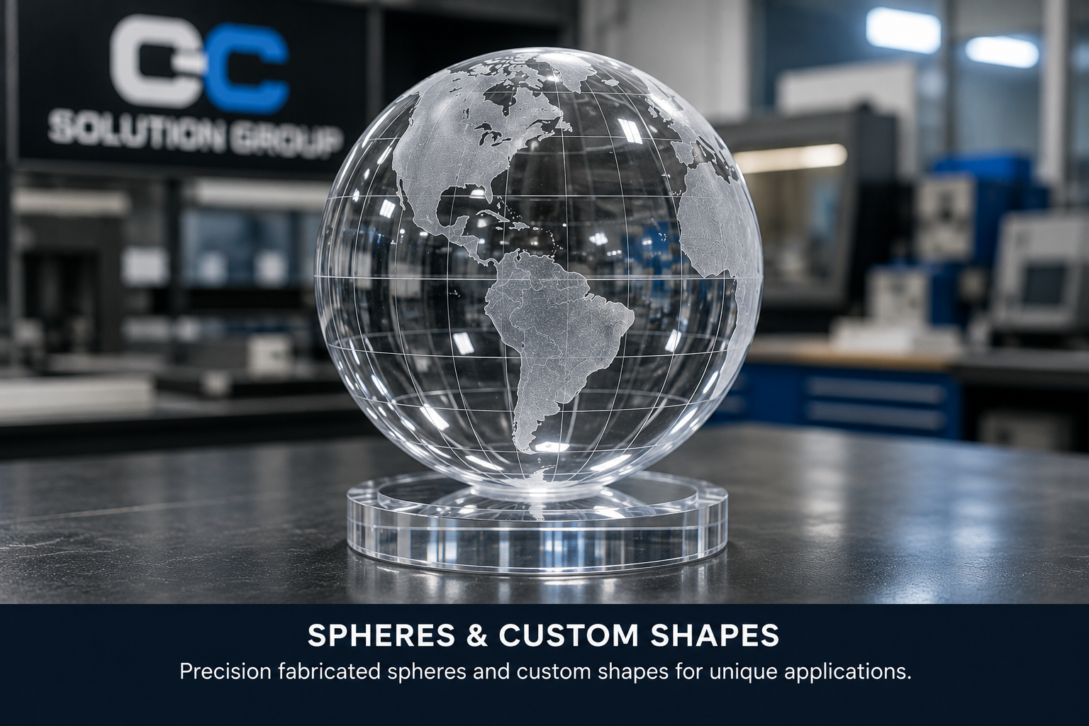 Custom acrylic sphere and plastic shape fabrication
